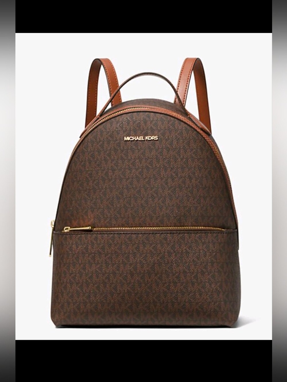 Michael Kors Abbey Medium Signature Backpack Brown Monogram